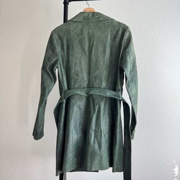 VINTAGE leather trench coat - Picture 3 of 7